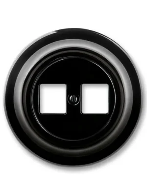 ABB 5014K-C01018 N Decento® Zásuvka komunikační dvojnásobná černý porcelán Sleva