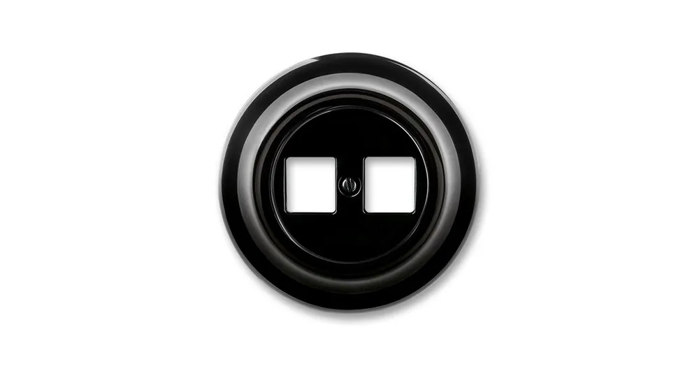 ABB 5014K-C01018 N Decento® Zásuvka komunikační dvojnásobná černý porcelán Sleva