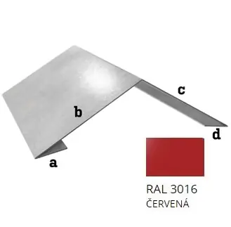 Pozink tl. 0,5 mm - Hřeben r.š. 416 - RAL3011 Červená Finální Výprodej