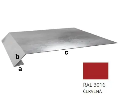 Nejlepší Volba Pozink tl. 0,5 mm - Okapní plech r.š. 1000 - RAL3011 Červená