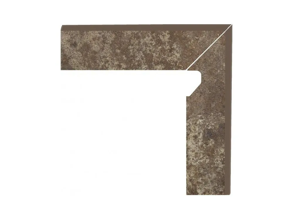 Značkový Sokl fasádní pravý Ilario Brown 2 8,1x30 cm