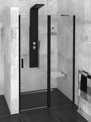 ZOOM BLACK sprchové dveře 1300mm, čiré sklo Bezpečná Platba