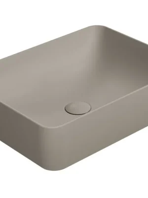 Značkový Sapho SAND/NUBES keramické umyvadlo na desku 50x38cm, tortora mat 903705