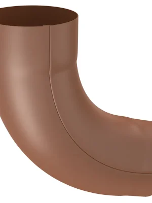 Značkový Pozink-lak svody 80 mm - Koleno 72° pr.80 mm falcované - RAL 8004 cihlově červená