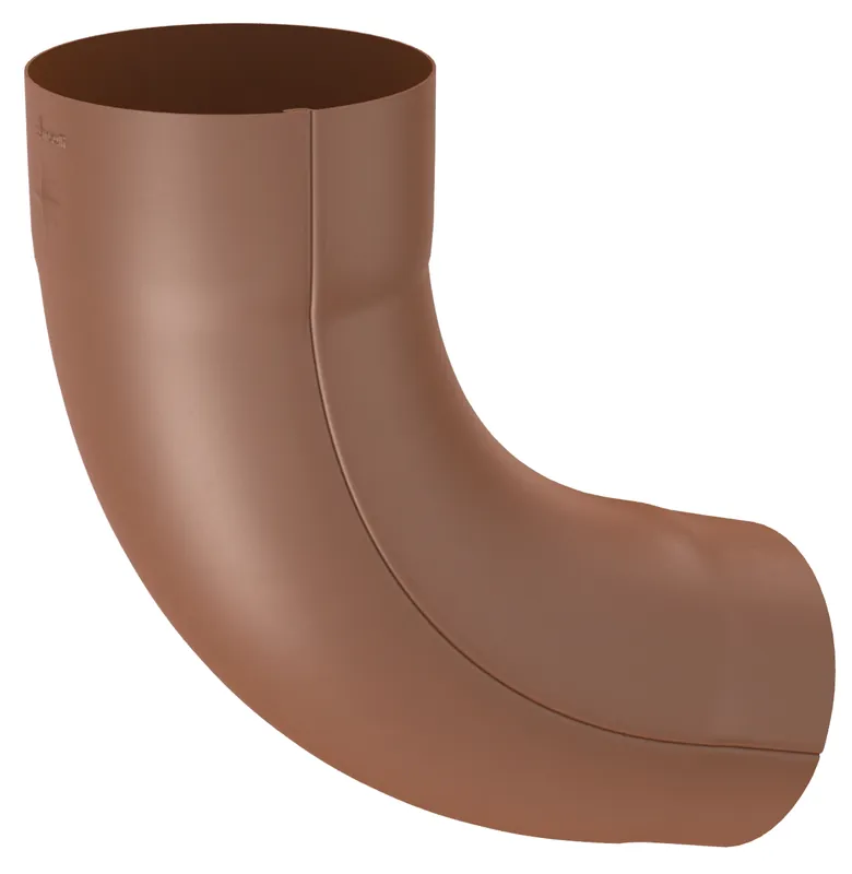 Značkový Pozink-lak svody 80 mm - Koleno 72° pr.80 mm falcované - RAL 8004 cihlově červená