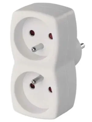Rozbočovací zásuvka 2×, bílá Speciální Cena
