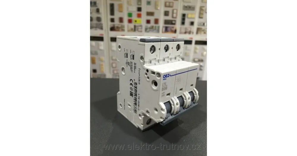 Značkový OEZ l LTE-50B-3 /41937/ instalační jistič 6 kA, charakteristika B, 50A, 3pól
