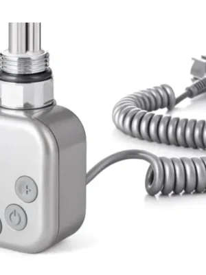 Topná tyč BURGH2 - elektrická topná tyč, 500W, matný chrom, kroucený kabel Poslední Šance