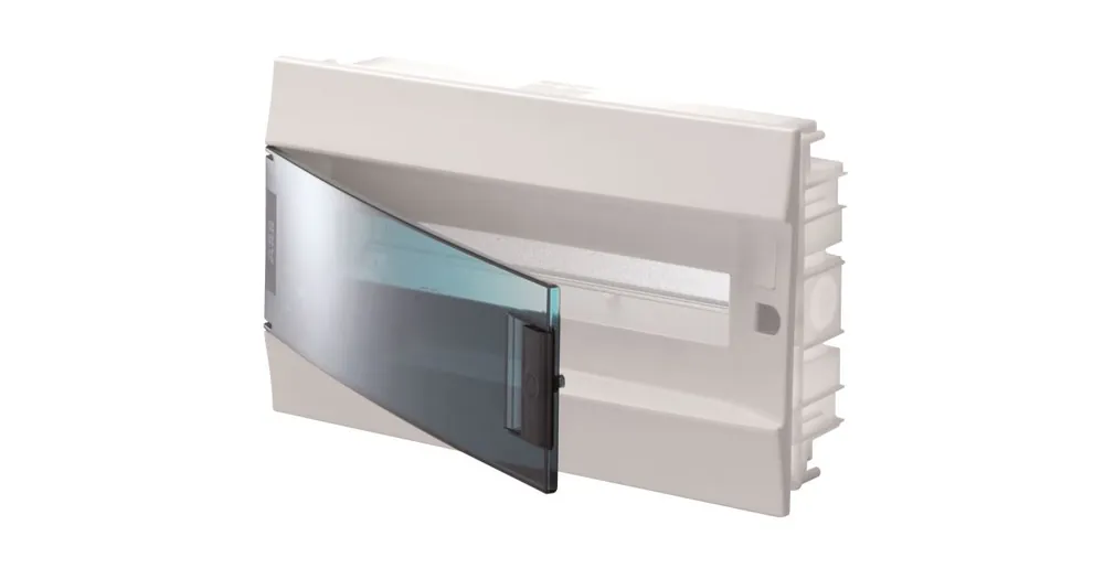 ABB 1SLM004101A1204 Rozvodnice modulové Rozvodnice zapuštěná, 18 Modulů, plastová průhledná dvířka, krytí IP41, řada Mistral41F, včetně N+PE svorek (11 + 11) Akční Cena