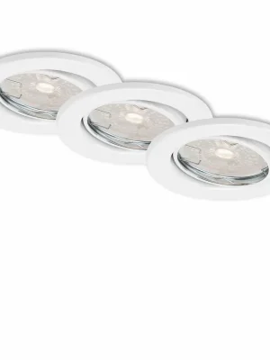 3ks sada vestavné svítidlo, pr. 8,6 cm, 5,5 W, bílé - BRILO Bezpečná Platba