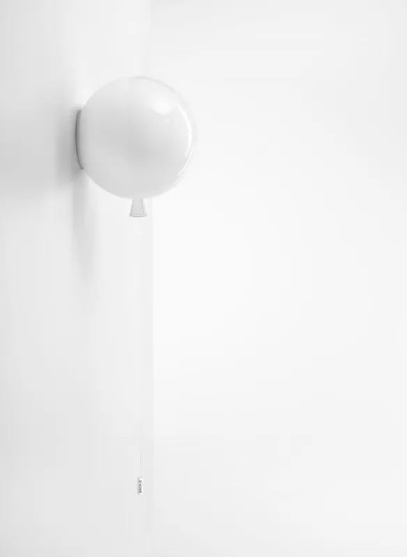 Značkový Memory, nástěnné svítidlo bílé lesklé, 1x15W E27, prům. 25cm - BROKIS A