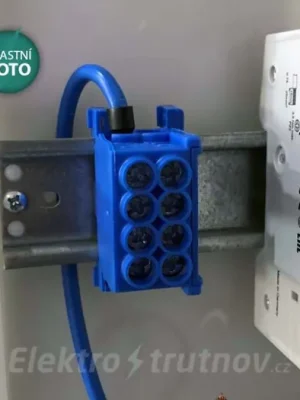 Značkový Werit rozbočovací svorkovnice na DIN lištu 114-12510700-00 4x až 25 mm2 400V Modrá