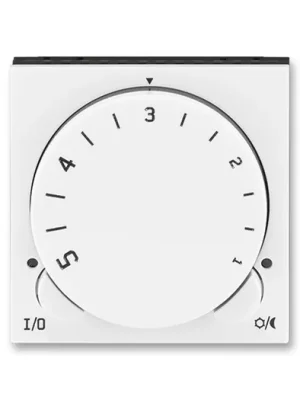 ABB 3292H-A10101 62 LEVIT Termostat univerzální mechanické otočné ovládaní bílá/kouřová černá Nová Kolekce