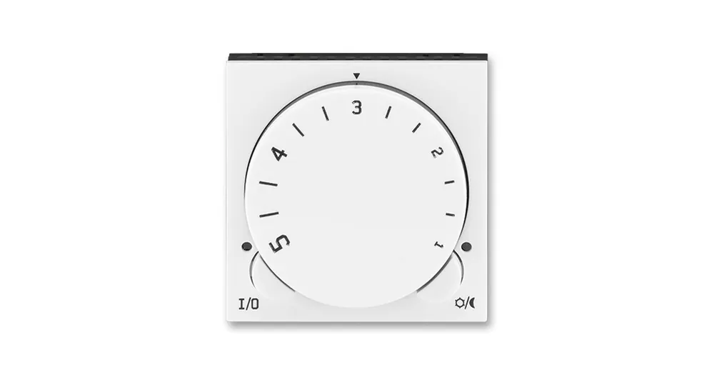 ABB 3292H-A10101 62 LEVIT Termostat univerzální mechanické otočné ovládaní bílá/kouřová černá Nová Kolekce