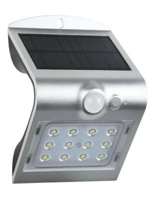 Novinka SOLÁRNÍ LED ARCADIA 1.5 SENZOR STŘÍBRNÁ 1,5W 4000K 220Lm IP65  - CENTURY