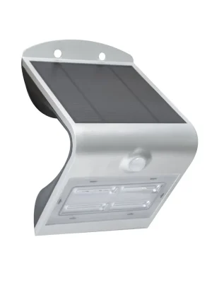 SOLÁRNÍ LED ARCADIA 3,2 SENZOR STŘÍBRNÁ 3,2W 4000K 400Lm IP65  - CENTURY Nízká Cena