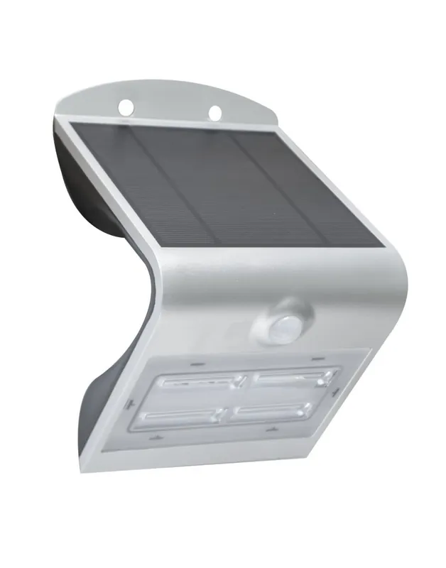 SOLÁRNÍ LED ARCADIA 3,2 SENZOR STŘÍBRNÁ 3,2W 4000K 400Lm IP65  - CENTURY Nízká Cena