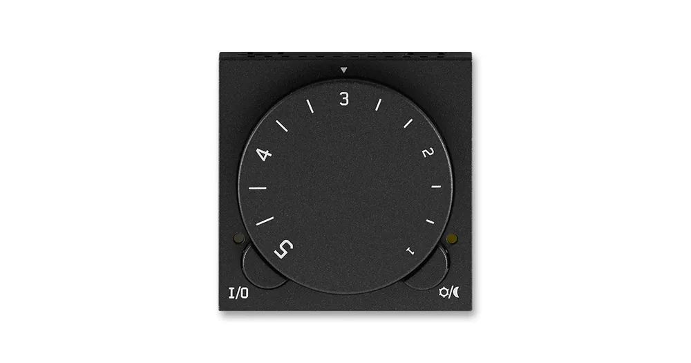 ABB 3292H-A10101 63 Levit Termostat univerzální s otočným nastavením teploty (ovl. jednotka); onyx/kouřová černá Autentický