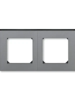 ABB 3901H-A05020 69 Levit Rámeček dvojnásobný, pro vodorovnou i svislou montáž; ocelová/kouř. černá Horká Nabídka