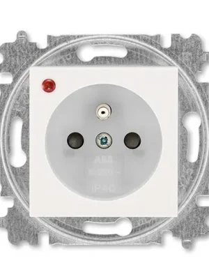 ABB 5599H-A02357 68 Levit Zásuvka jednonásobná, s ochranou před přepětím; perleťová/ledová bílá Nejlepší Volba