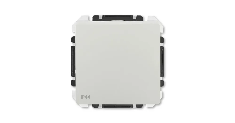 ABB 3557G-A80940 S1 Swing®L IP44 Ovladač zapínací /tlačítko s krytem, řazení č.1/0 , upevnění drápky, světle šedá Akční Cena