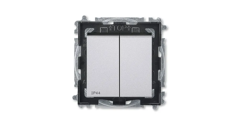 ABB 3559H-A05940 70 Levit s IP44  krytím, Přepínač sériový s krytem, řazení č.5,Titanová/kouřová černá Autentický