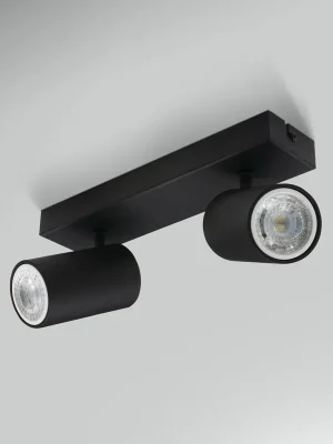 Značkový ENFASI přisazené svítidlo pro 2XGU10 ČERNÉ - CENTURY