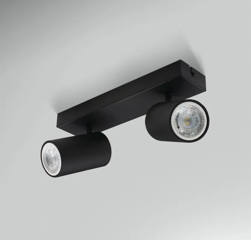 Značkový ENFASI přisazené svítidlo pro 2XGU10 ČERNÉ - CENTURY