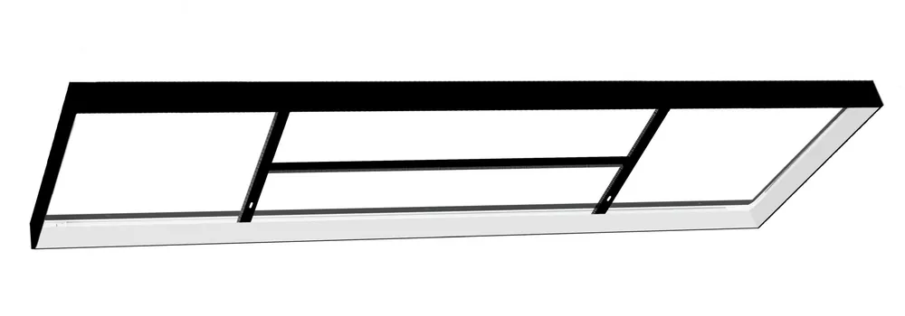 Nejlepší Volba Rám pro povrchovou montáž LED panelu 30x120 celistvý rám černý - CENTURY