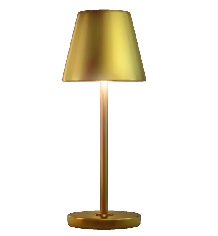 Nabíjecí stmívatelné LED svítidlo LUME zlaté 2W 3000K IP54 USB  - CENTURY Speciální Cena