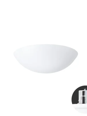 Značkový TITAN V1 stropní/nástěnné plastové polovestavné svítidlo bílá IP44 3000 K 18W LED HF - OSMONT