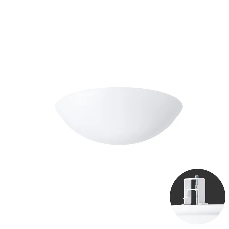 Značkový TITAN V1 stropní/nástěnné plastové polovestavné svítidlo bílá IP44 3000 K 18W LED HF - OSMONT