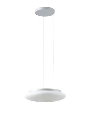 Značkový SATURN LE2 závěsné skleněné svítidlo stříbrná / bílá IP20 3000 K 31W LED DALI (původní kód OS 67430) - OSMONT
